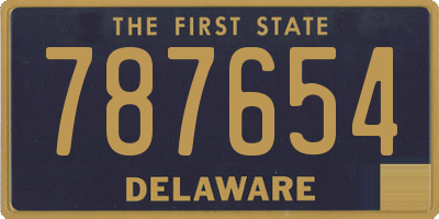 DE license plate 787654