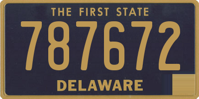 DE license plate 787672