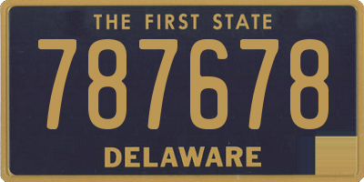 DE license plate 787678