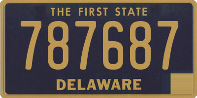 DE license plate 787687