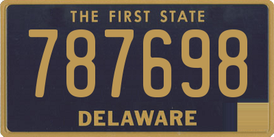 DE license plate 787698