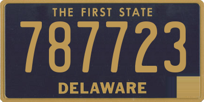 DE license plate 787723