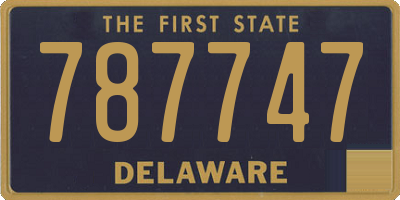 DE license plate 787747