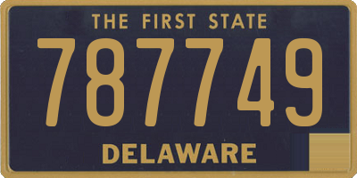 DE license plate 787749
