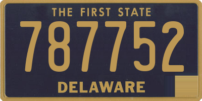 DE license plate 787752