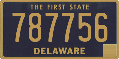 DE license plate 787756