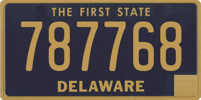 DE license plate 787768