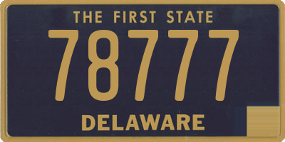 DE license plate 78777