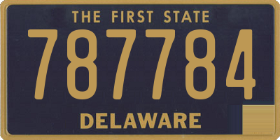DE license plate 787784