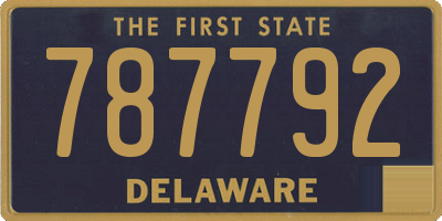 DE license plate 787792