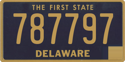 DE license plate 787797