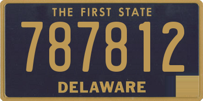 DE license plate 787812