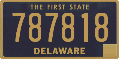 DE license plate 787818