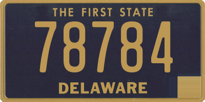 DE license plate 78784