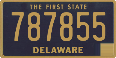 DE license plate 787855