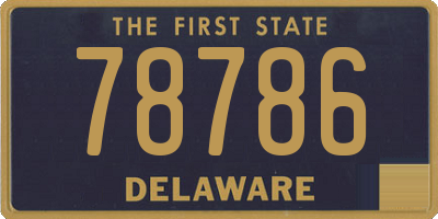 DE license plate 78786