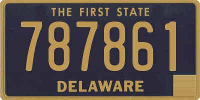 DE license plate 787861