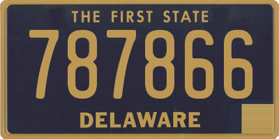 DE license plate 787866