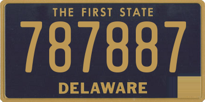 DE license plate 787887