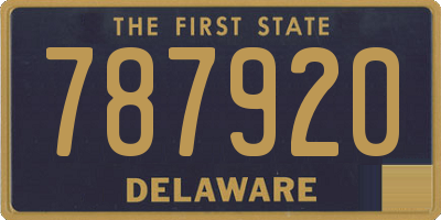 DE license plate 787920