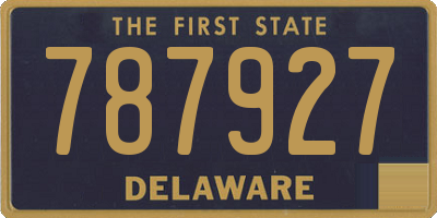 DE license plate 787927