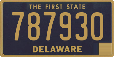 DE license plate 787930