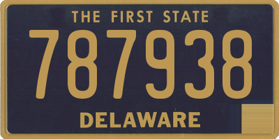 DE license plate 787938