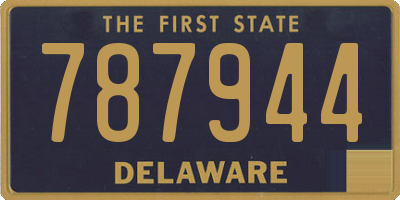 DE license plate 787944