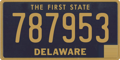 DE license plate 787953