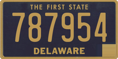 DE license plate 787954