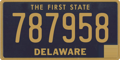 DE license plate 787958