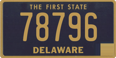 DE license plate 78796