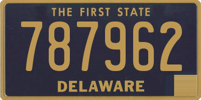 DE license plate 787962