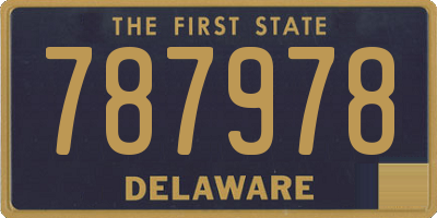 DE license plate 787978