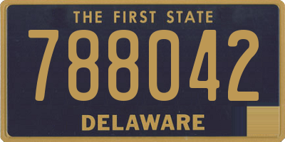 DE license plate 788042