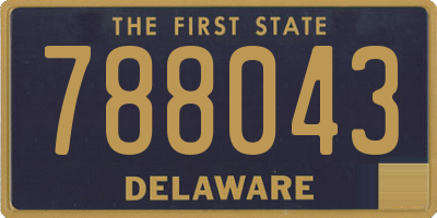 DE license plate 788043