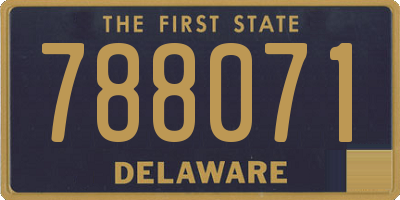 DE license plate 788071