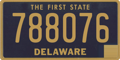 DE license plate 788076