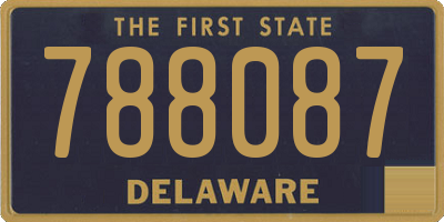 DE license plate 788087