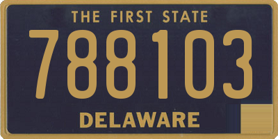 DE license plate 788103