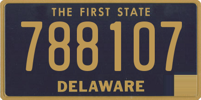 DE license plate 788107