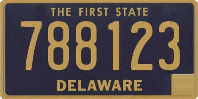 DE license plate 788123