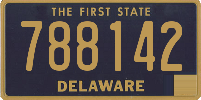 DE license plate 788142