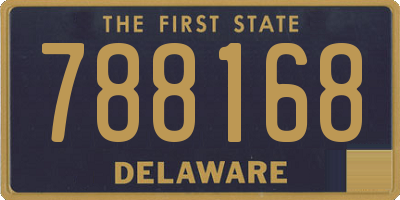 DE license plate 788168
