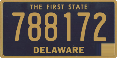 DE license plate 788172