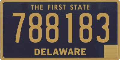 DE license plate 788183