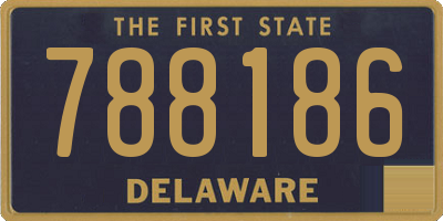 DE license plate 788186