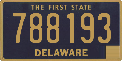 DE license plate 788193