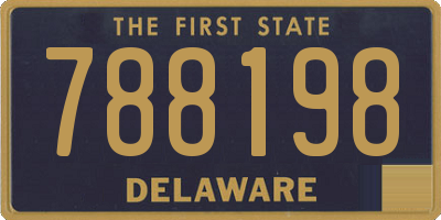 DE license plate 788198