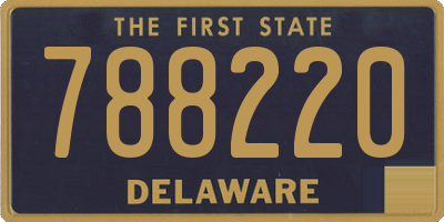 DE license plate 788220